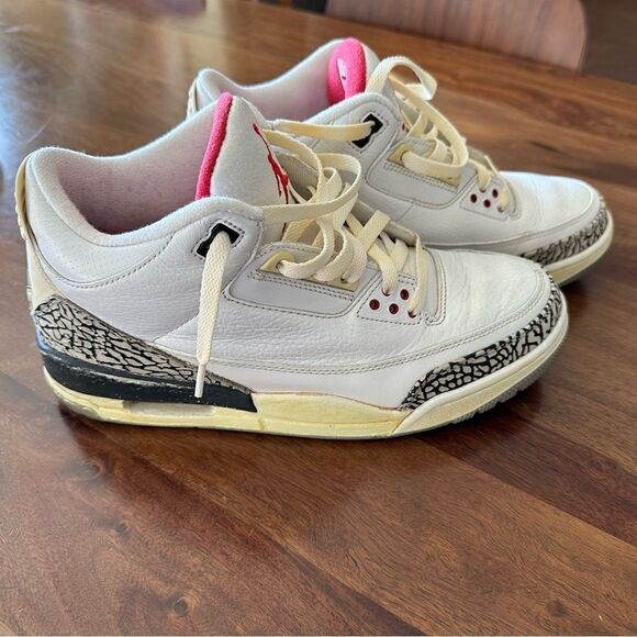 AUTHENTIC Nike Jordan 3 White Cement 2010 retro. See description for details - Picture 1 of 10